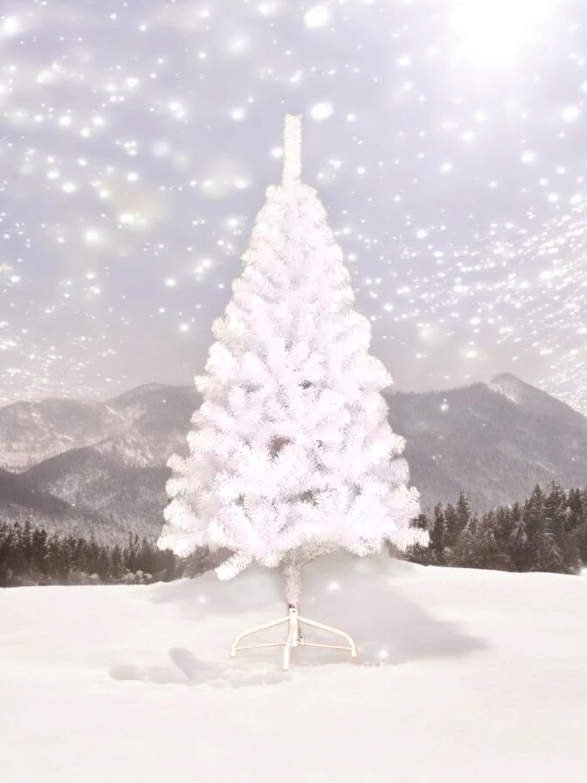 Suninow Pine Christmas Tree | Merry Christmas Tree| Christmas Tree Gifts Items| Christmas Decoration |Christmas Decorations | Christmas Gifts | Christmas Decoration Items for Home (6ft White Pine) 1