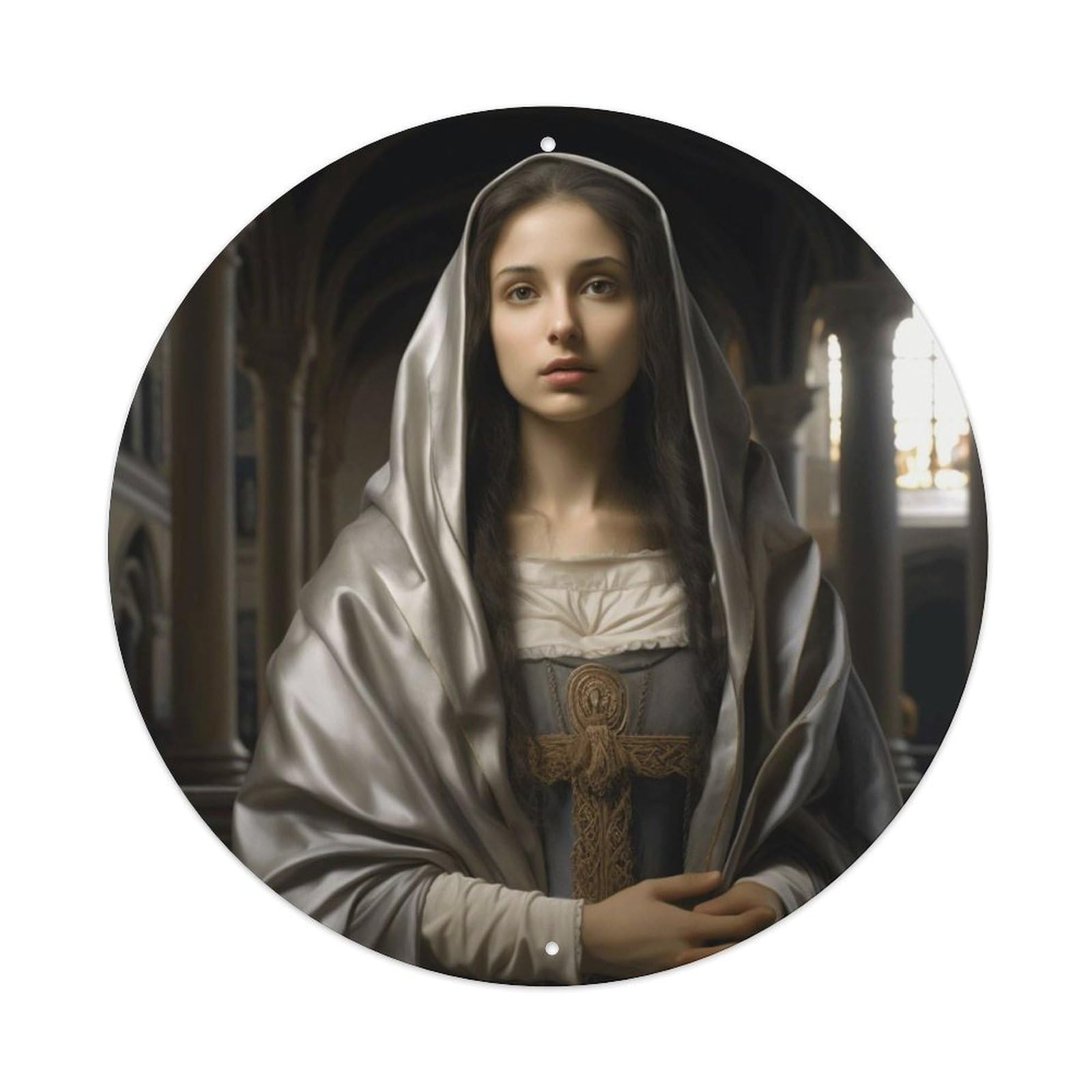 Religious The Great Virgin Mary Metal Tin Sign