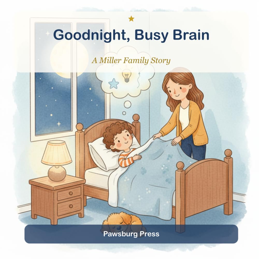 Goodnight, Busy Brain: A Calming Bedtime Story for Racing Little Minds (A Miller Family Story)