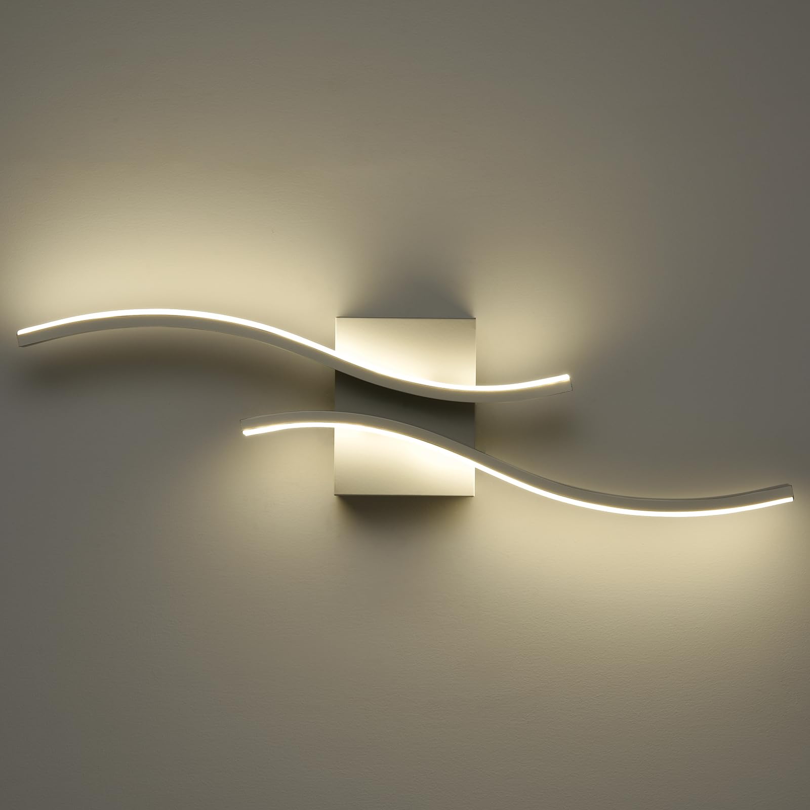 Modern LED Sconce Wall Lighting Indoor 24" Minimalist Industrial White Wall Sconce Hardwire Wall Light for Small Space Bathroom Hallway Staircase Entryway