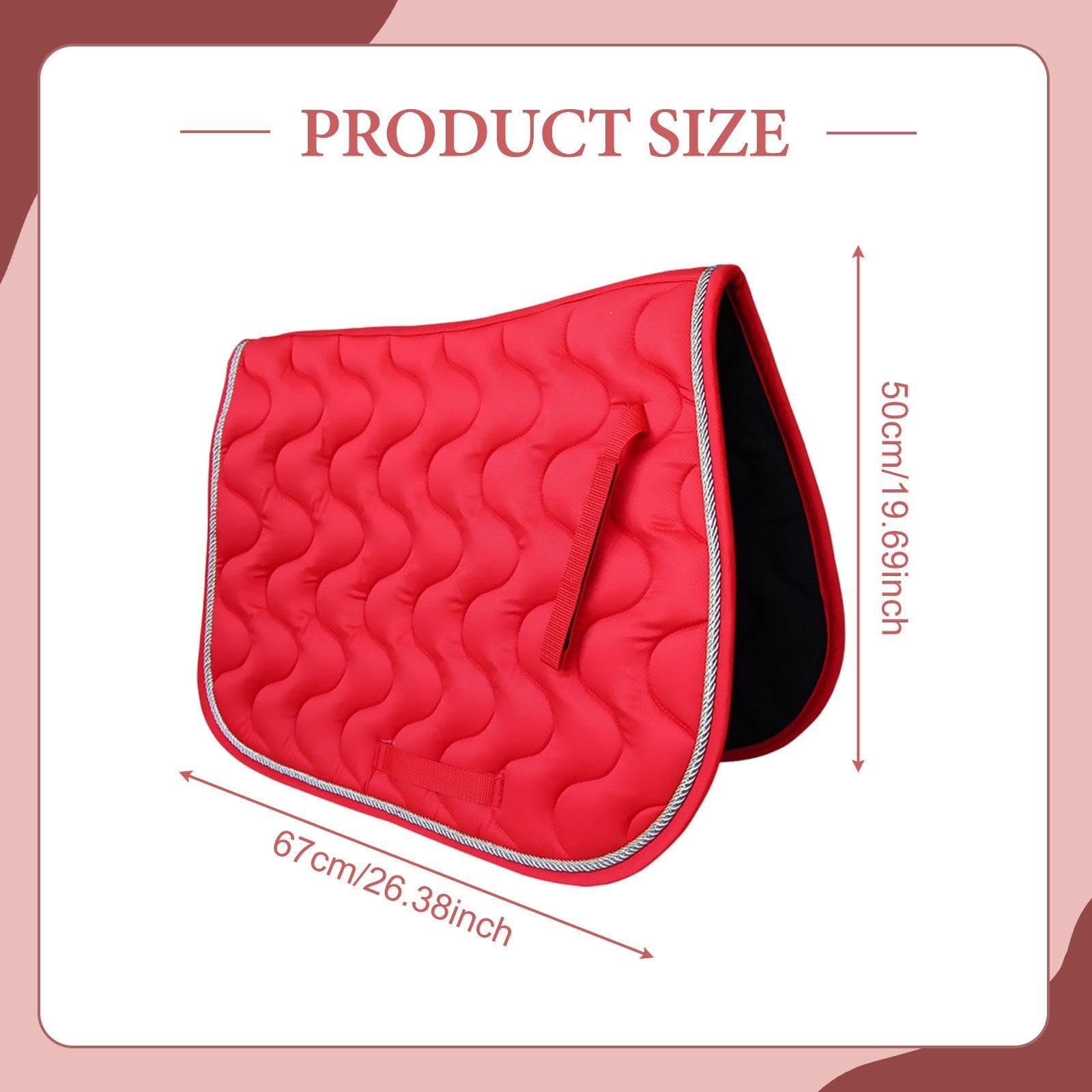 Saddle Pad Cojín Antideslizante para Silla de Montar Material Suave Y Cómodo Función de Absorción de Impactos Adecuado para Entrenamiento Salto