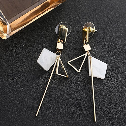 Geometric Triangle Earring Metal Simple Drop Dangle Earring Plating Gold Black Bohemian Dangling Costume Earring For Women Bar Party Fashion Jewelry2