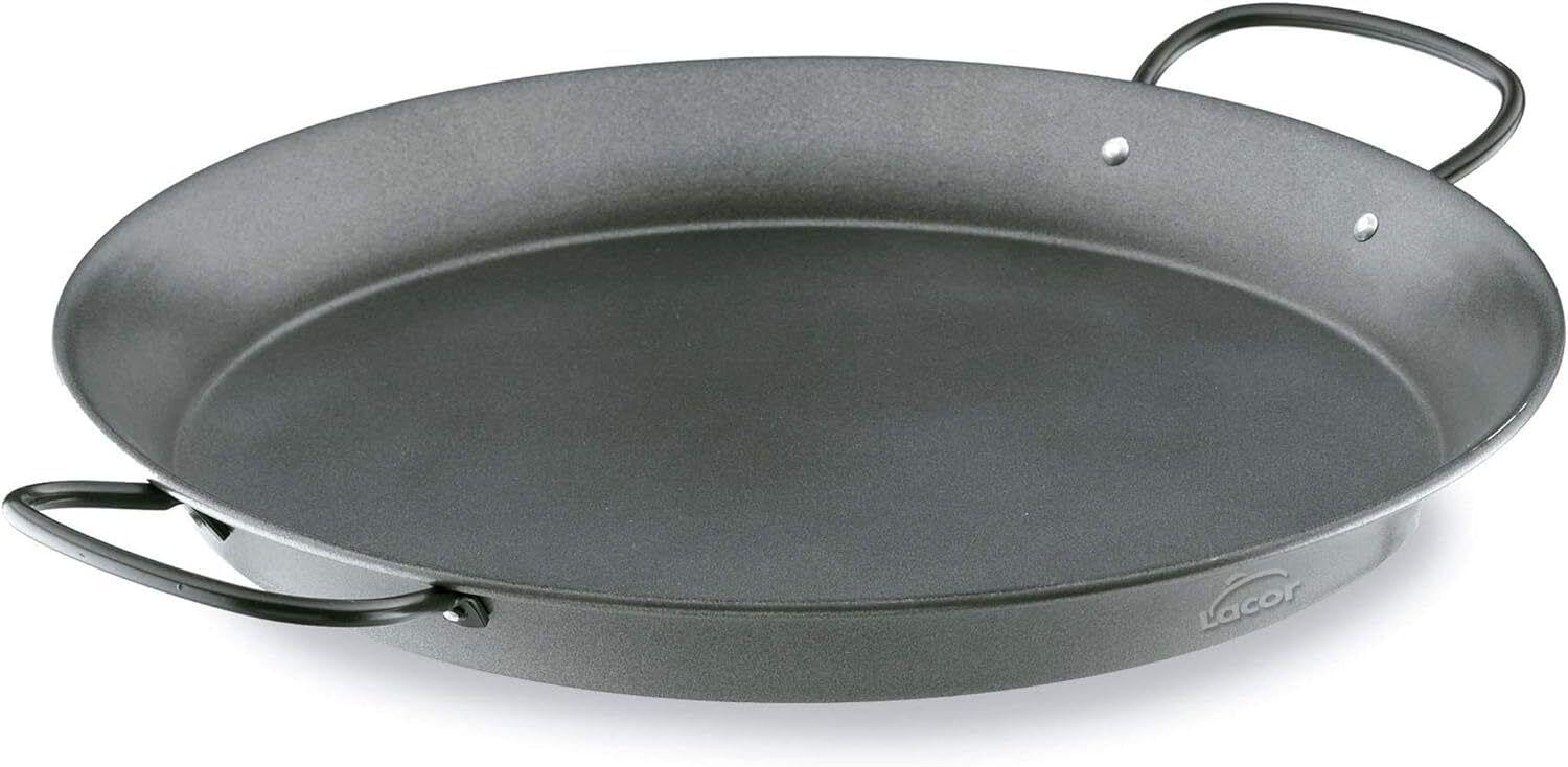 PHUOC LOC THO for Lacor 26cm Non-Stick Round Pan for Paella/Paellera - Black - 60131