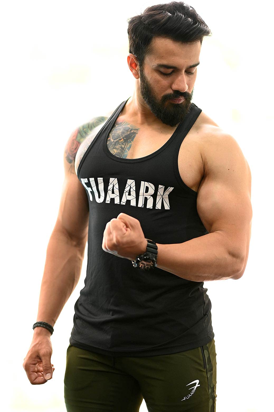 fuaark Classic Men's Regular Fit Gym Tank Tops Sports Sleeveless Vest-picture-34