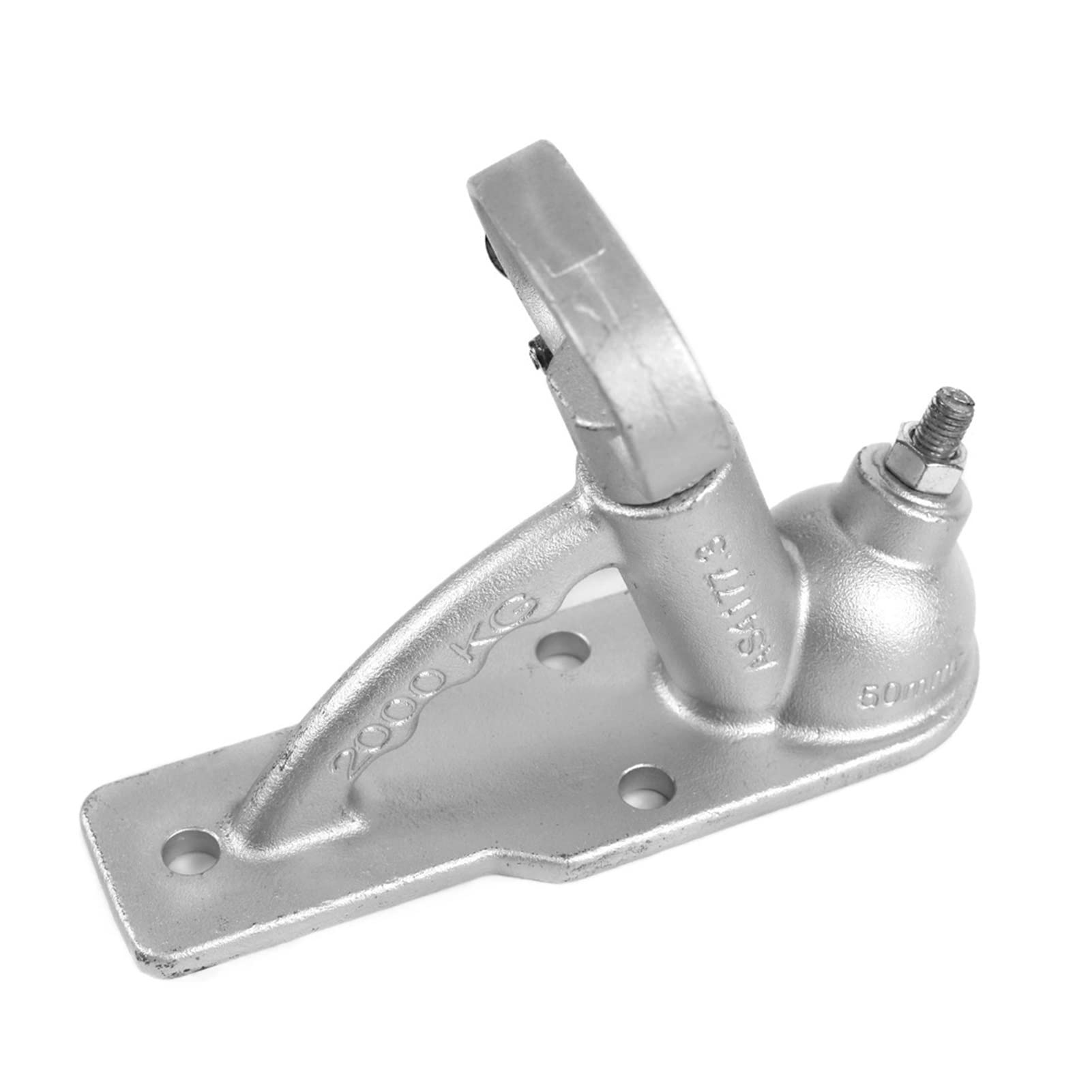 Zaczep do przyczepy, 200. 0 kg 3. Otwory rzucające sprzęgło sprzęgła przyczepy Złącze stylowe pasuje do piłki 50mm Hitch Rv. Camper Caravan Akcesoria Części