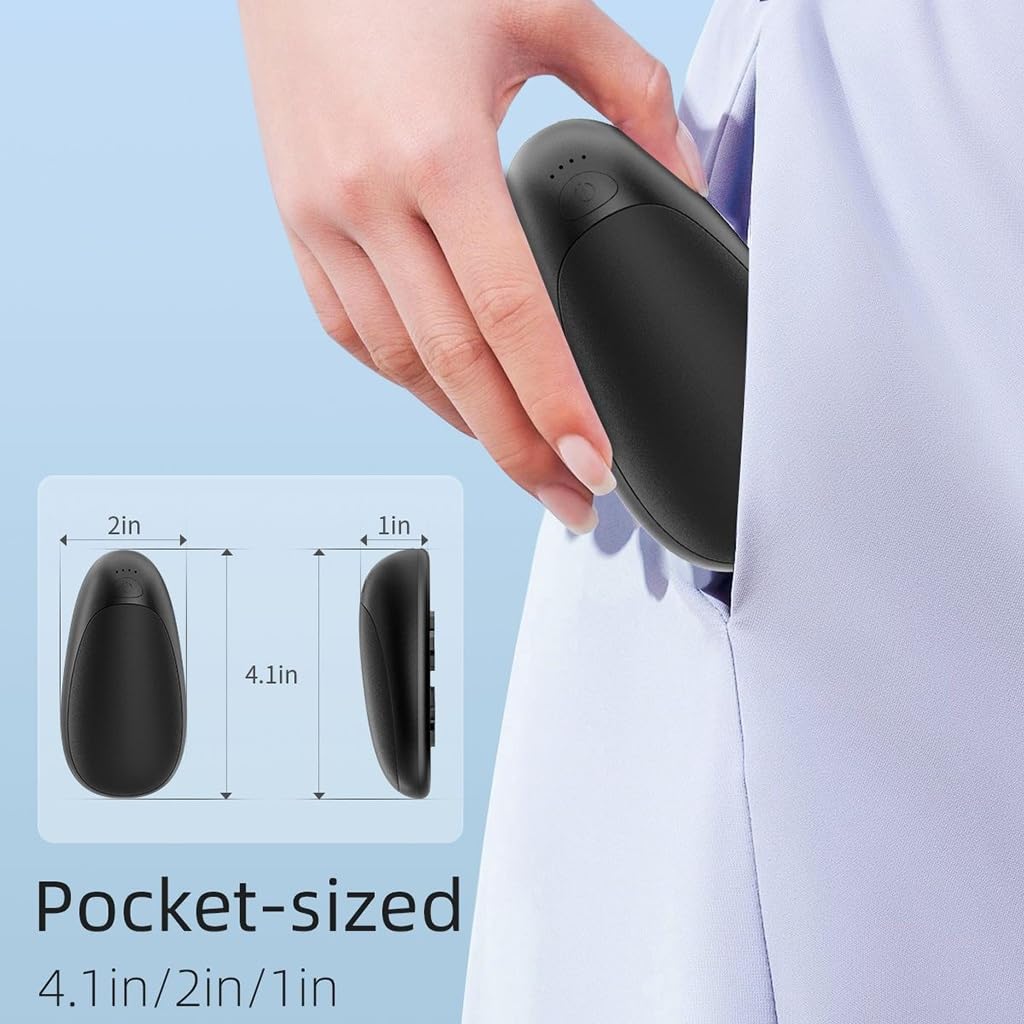 Scaldabagni magnetici ricaricabili, 5000mAh scaldamani elettrico, riscaldamento elettrico a due lati, grande per all'aperto, campeggio