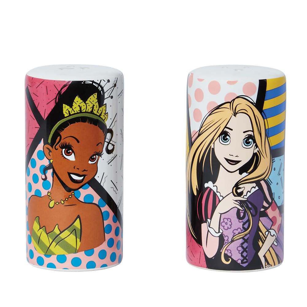Salière et poivrière Disney Britto Enesco Aurore Tiana Raiponce Jasmine 8,9 cm