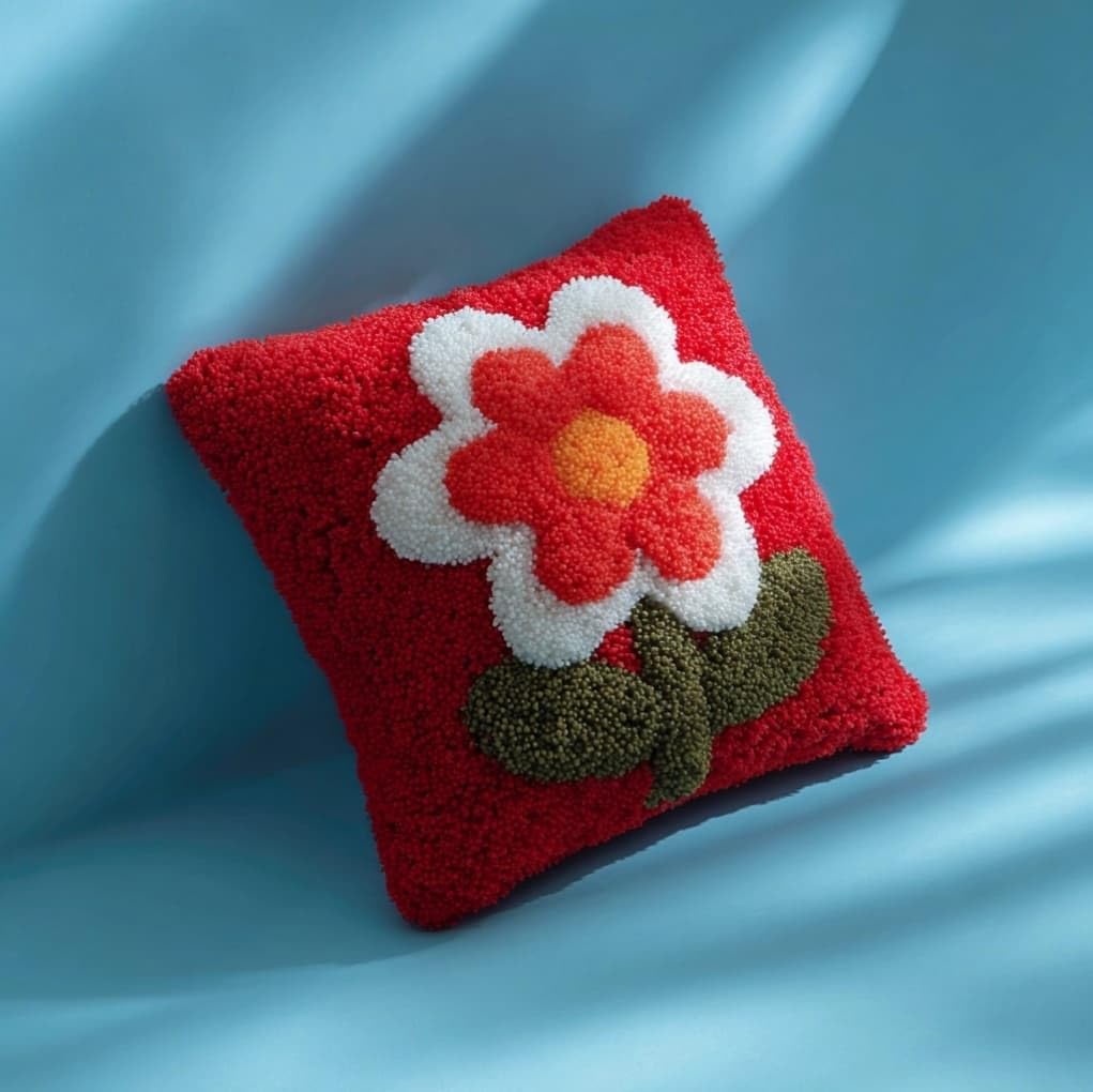 AxiangziK Latch Hook Kits for Adults,Red Flowers