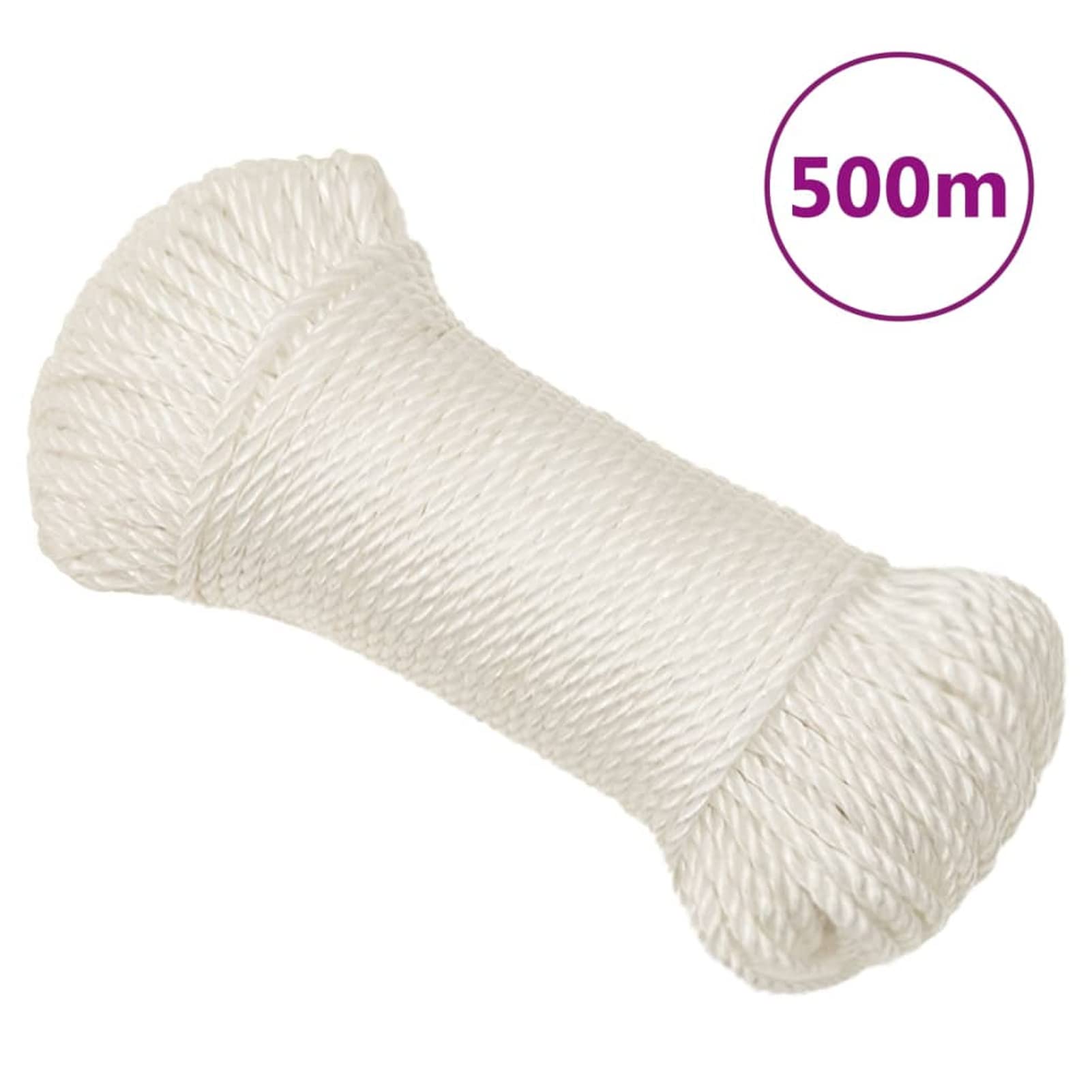 Tidyard Arbeitsseil Bodenarbeitsseil Bootsseil Arbeitsleine Polypropylenseil Mehrzweckleine Seil Bootsleine Allzweckseil Schnur Tau Leine Gedreht Ankerleine Festmacher 6 mm 500 m PP (Polypropylen)