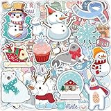 OHOME Winter Stickers | 100 PCS Snowflake Stickers for Kids - Vinyl Winter Games Toys Gifts Activities Party Favors Supplies - Snowman Crafts Bulk for Classroom Home