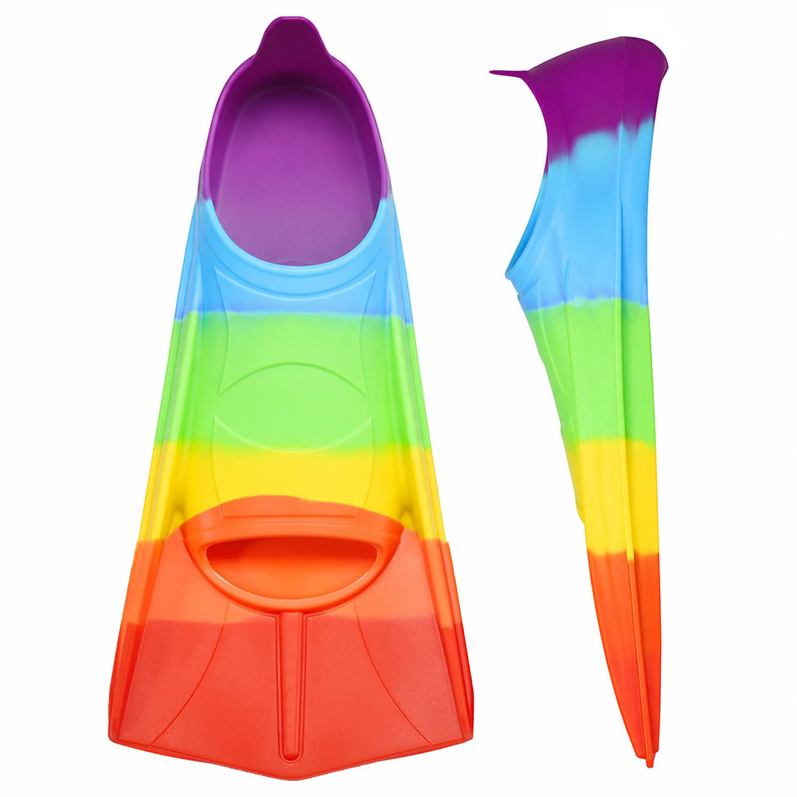 Swimming Fins Children, 100% Silicone Short Fins, Training Fins Lightweight Short Training Fins, Swimming Fins for Children, Adults, Men, Women, Swimming, Diving