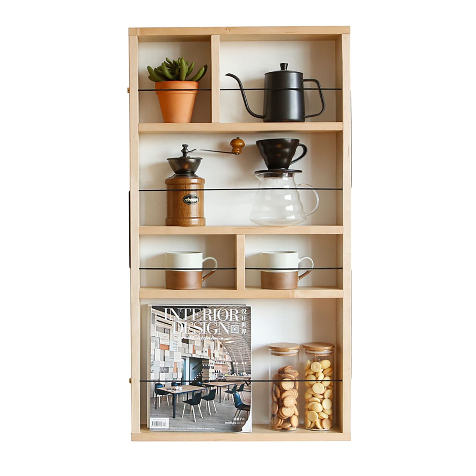 Amazon.com: FENOKD Mail Organiser Zine Storage Rack,Wooden