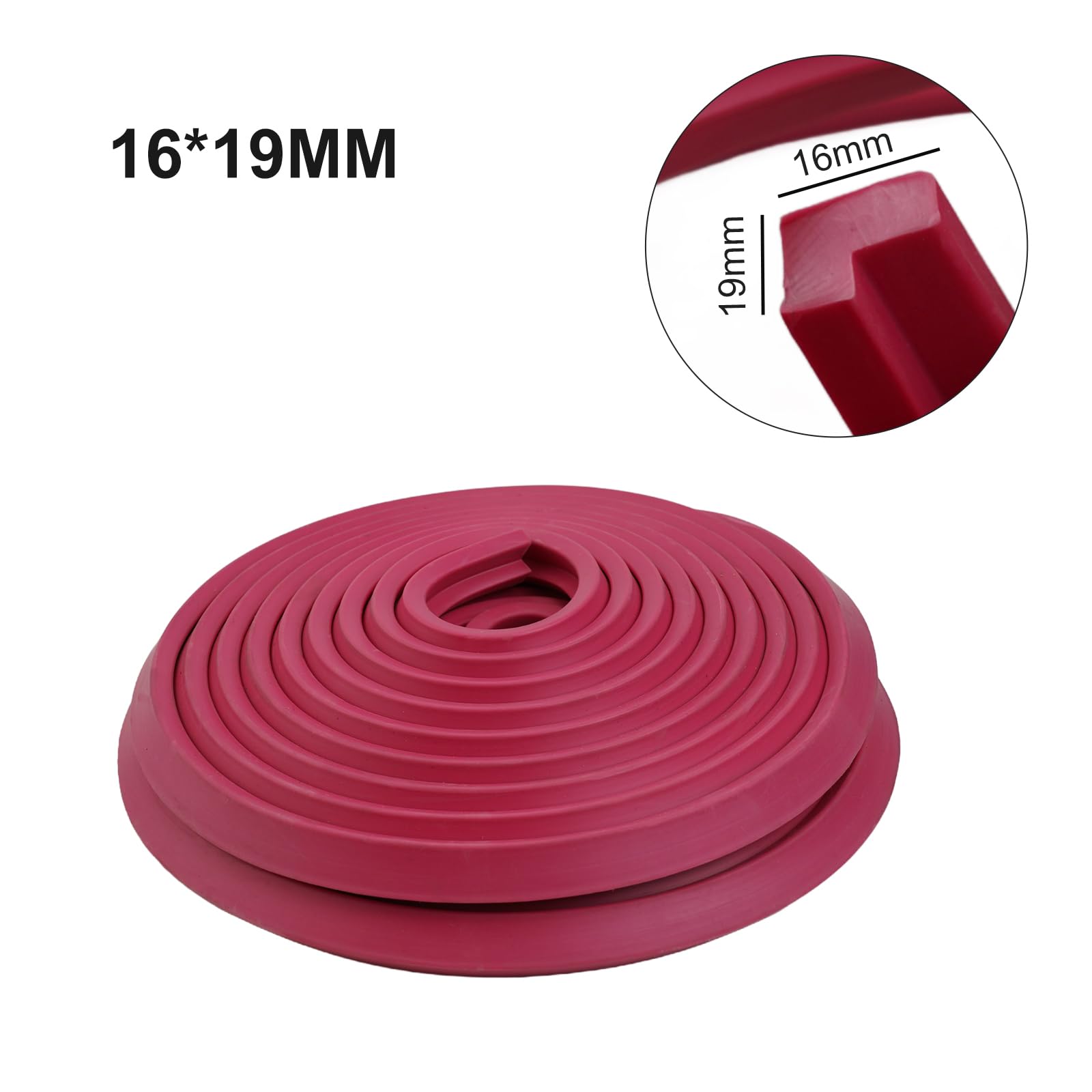 Paraurti per tavolo da biliardo in TPR rosso 10 m striscia di gomma 12 x 14 mm