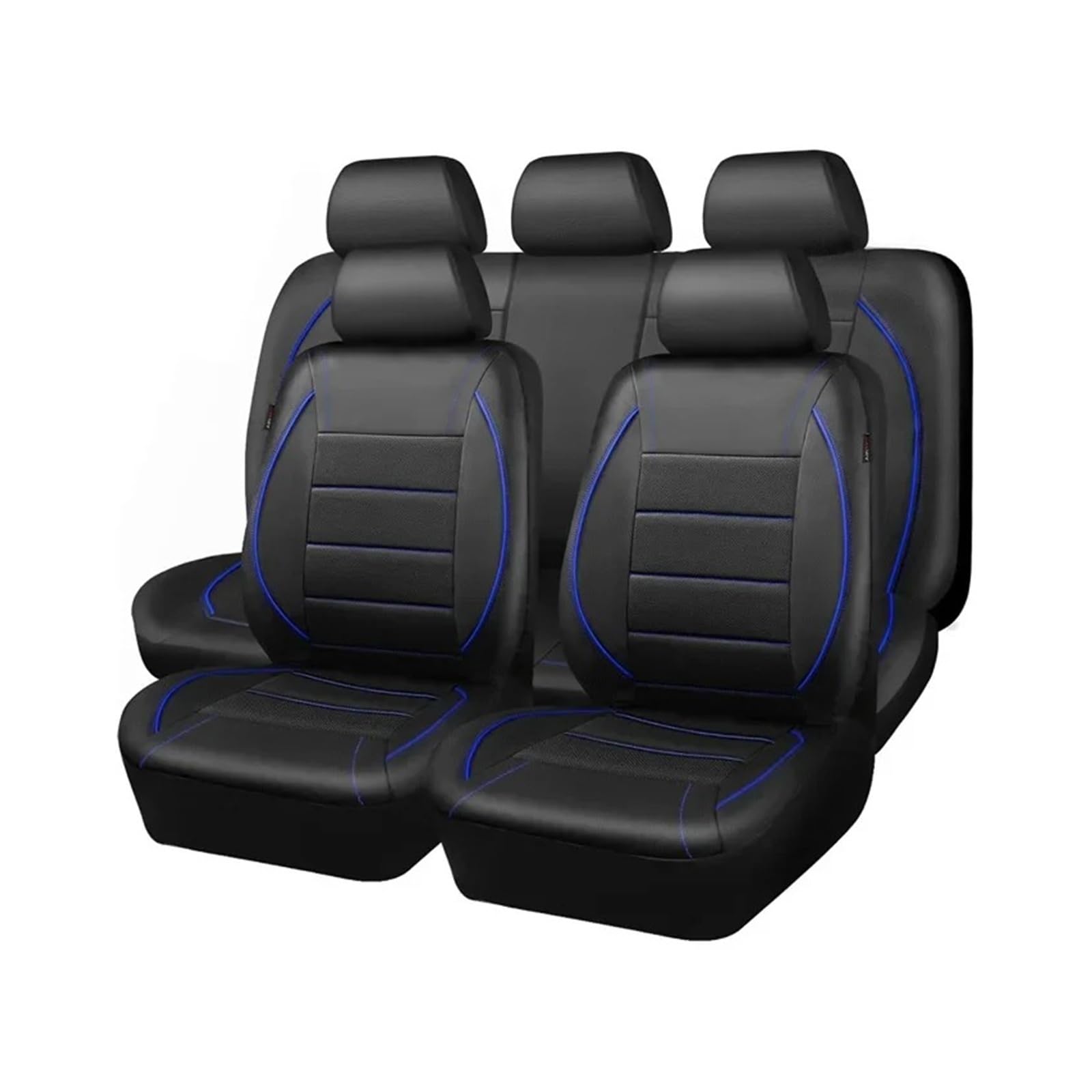 Coprisedili Auto Coprisedile In Similpelle Coprisedile Universale Per Auto A Cinque Posti Per Tutte Le Stagioni Protezione Completa Per Sedili(Blue-Black)