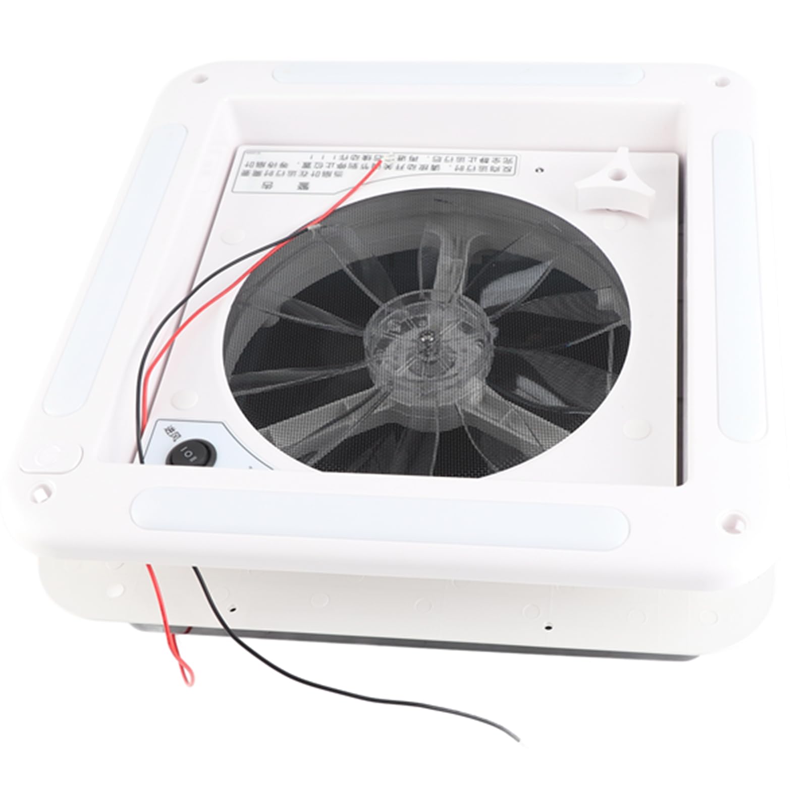 Generic Wentylator Wentylacyjny Sterowany Ręcznie do Autobusu Kempingowego RV, Sufitowy Wentylator Wyciągowy 12 V ze światłem LED
