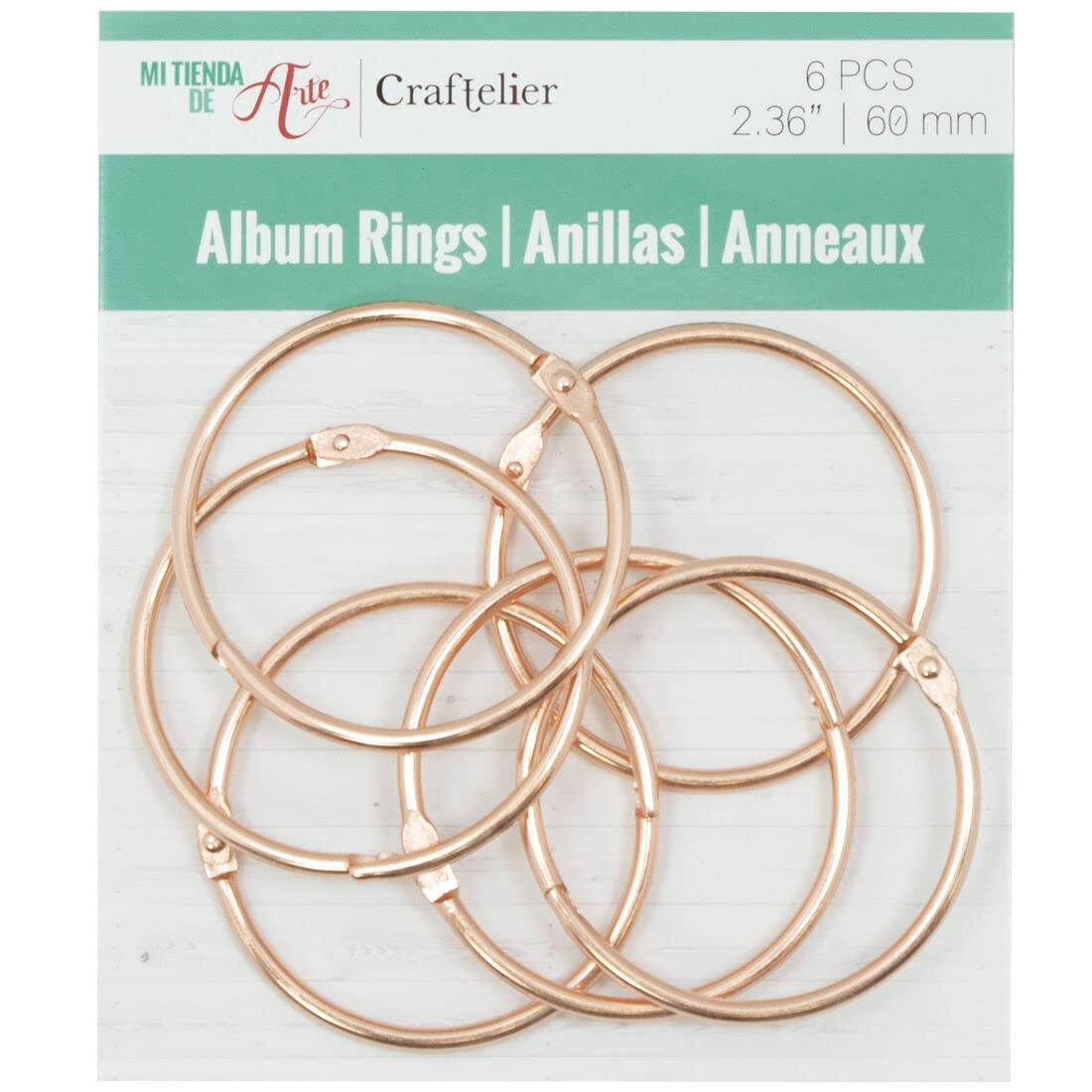 Craftelier - Set van 6 metalen ringen om te binden, ideaal