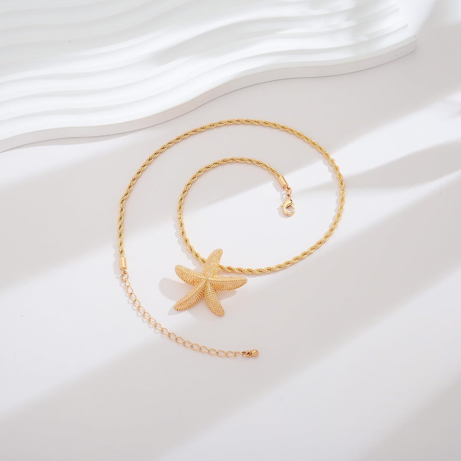 CLASSYZINT Gold Starfish Pendant Necklace Baroque Simulated Pearl Necklace for Women Summer Beach Jewelry - Image 5