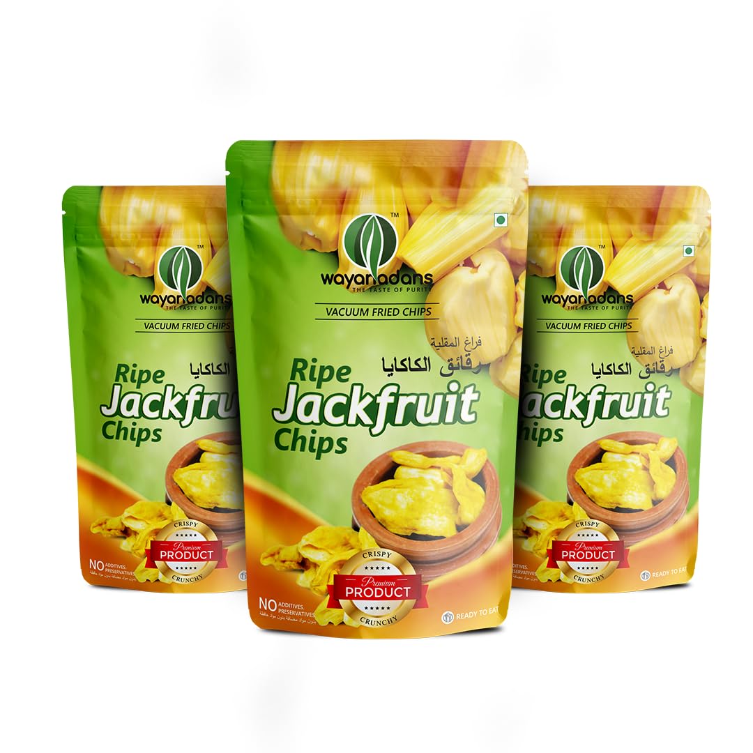 WAYANADANS Vacuum fried Ripe Jackfruit Chips (50g- Pack of 3) Vegan Friendly Snack No Artificial Flavour | Vegetable Chips I | Crispy & Tasty | Nutritious Healthy Snacks | Kathal Chips, Halasina Chips, Chakka Chips (B0D32YWCXB) Amazon Price History, Amazon Price Tracker