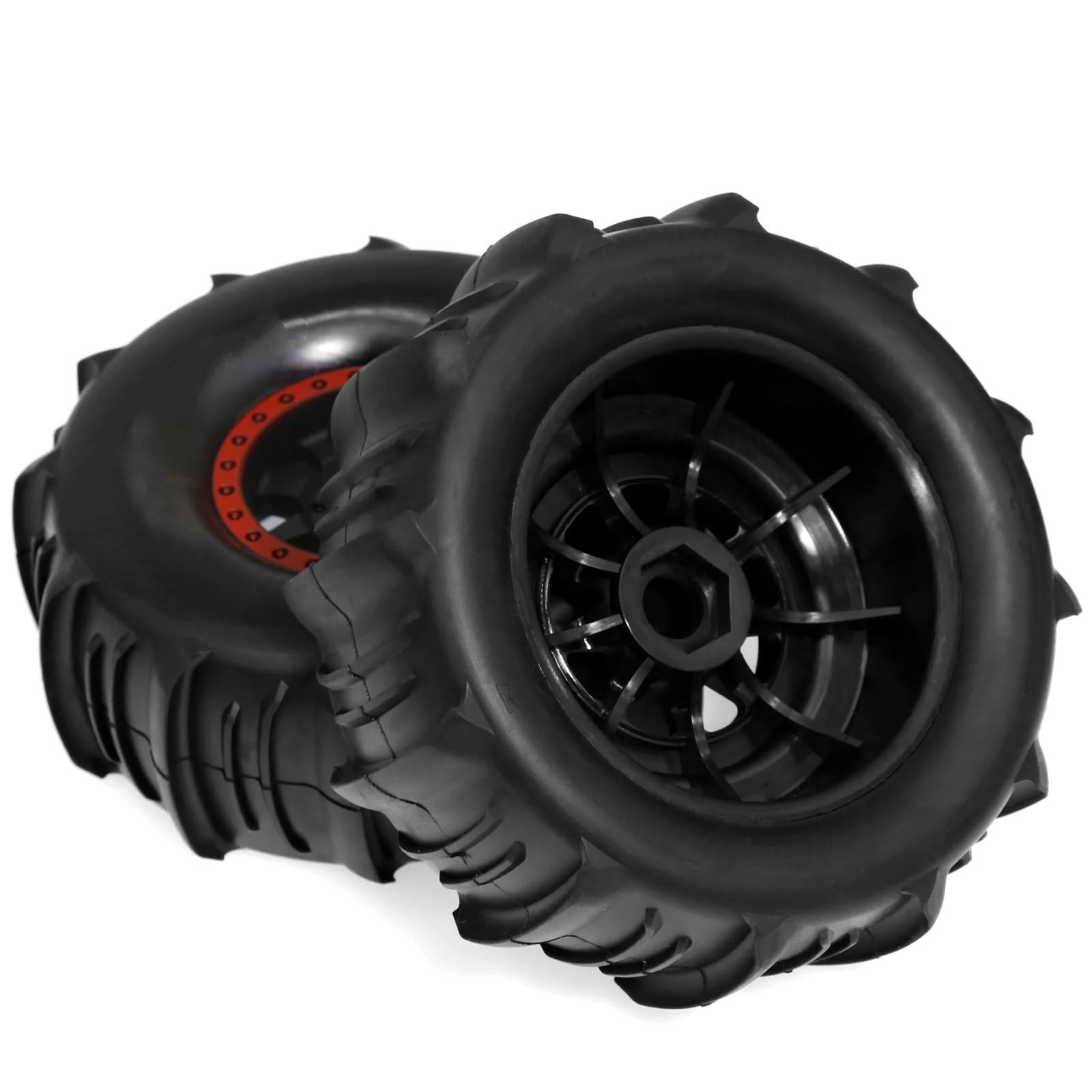 RC Spielzeug Teile Für Traxxas Für Arrma Für Senton Für Vkar Für UDR Für Mojave Für Atom DF7 DB8 1/7-1/8 RC Auto Upgrades Teile Sand Reifen Schnee Reifen 17mm Hex(Red)