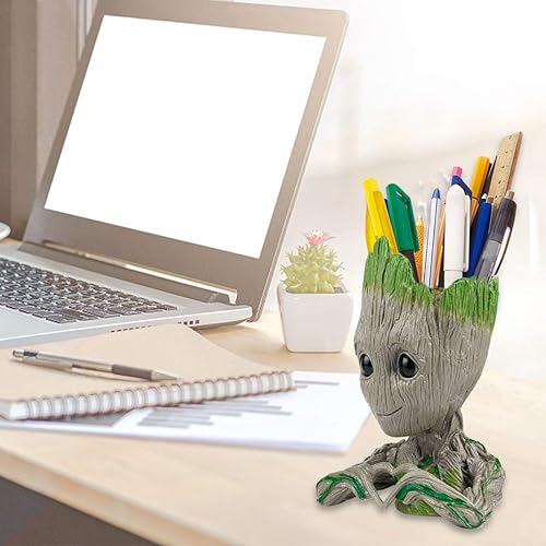 Miniatura 7 de Groot - Maceta para suculentas, 6 x 4 pulgadas, para plantas de interior, decoración de jardín, escritorio, soporte para lápices Groot para niños,