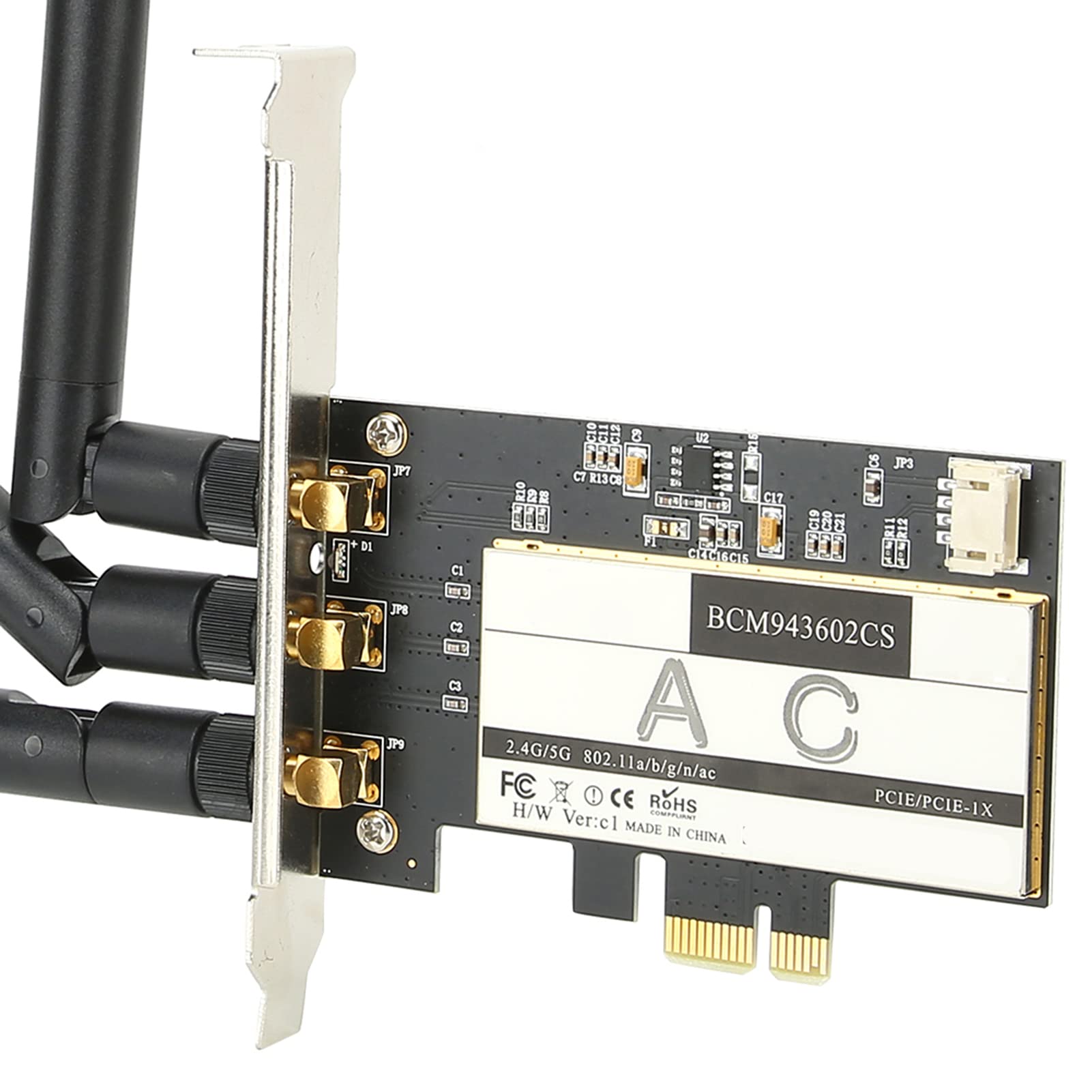 Cocoarm Scheda di Rete Wireless 802.11ac, Adattatore WLAN PCIe