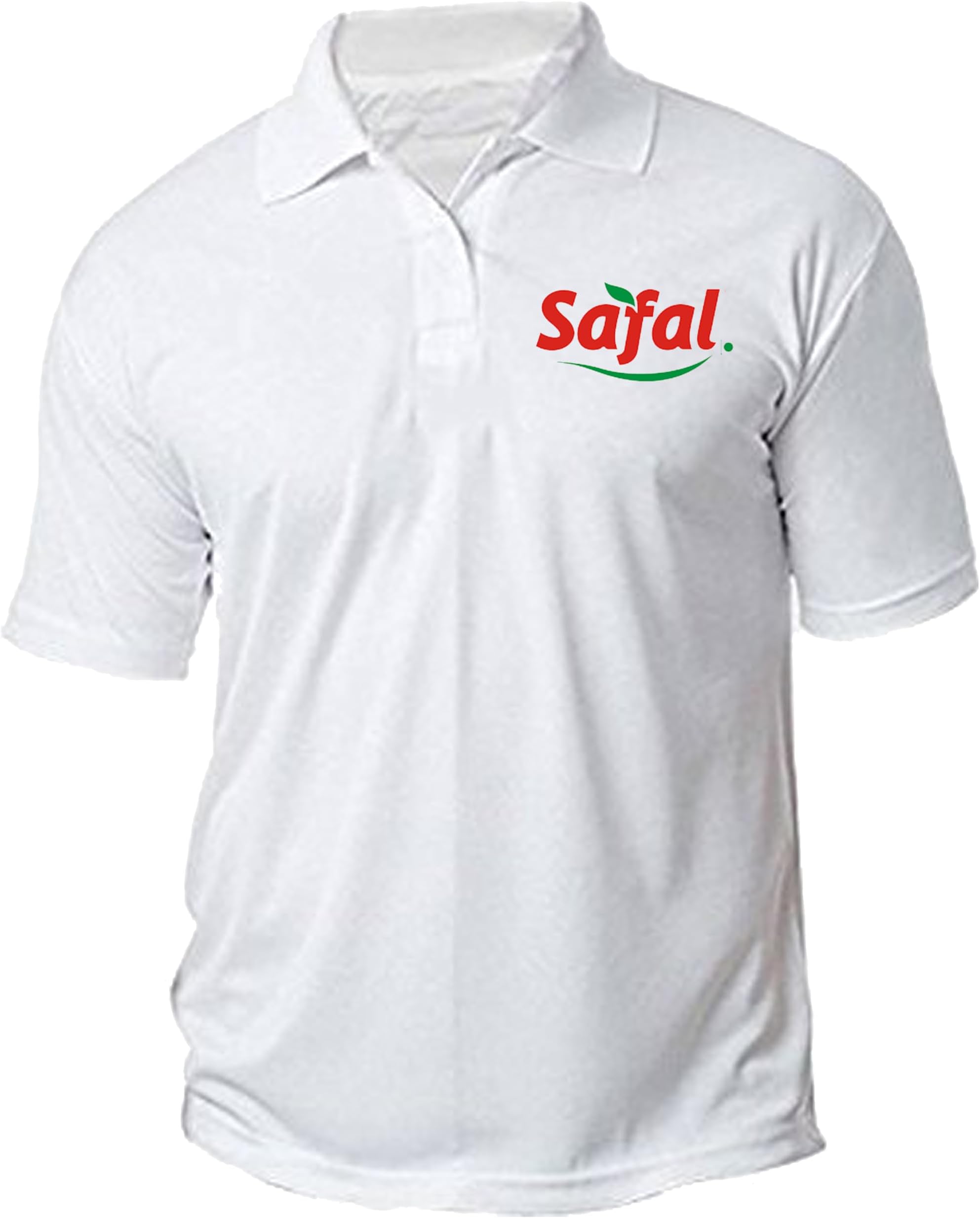 SAFAL Logo Printed Polo/Collar Half Sleeve T-Shirt for Safal Staff Employee Promotion T Shirt for Men and Women White
