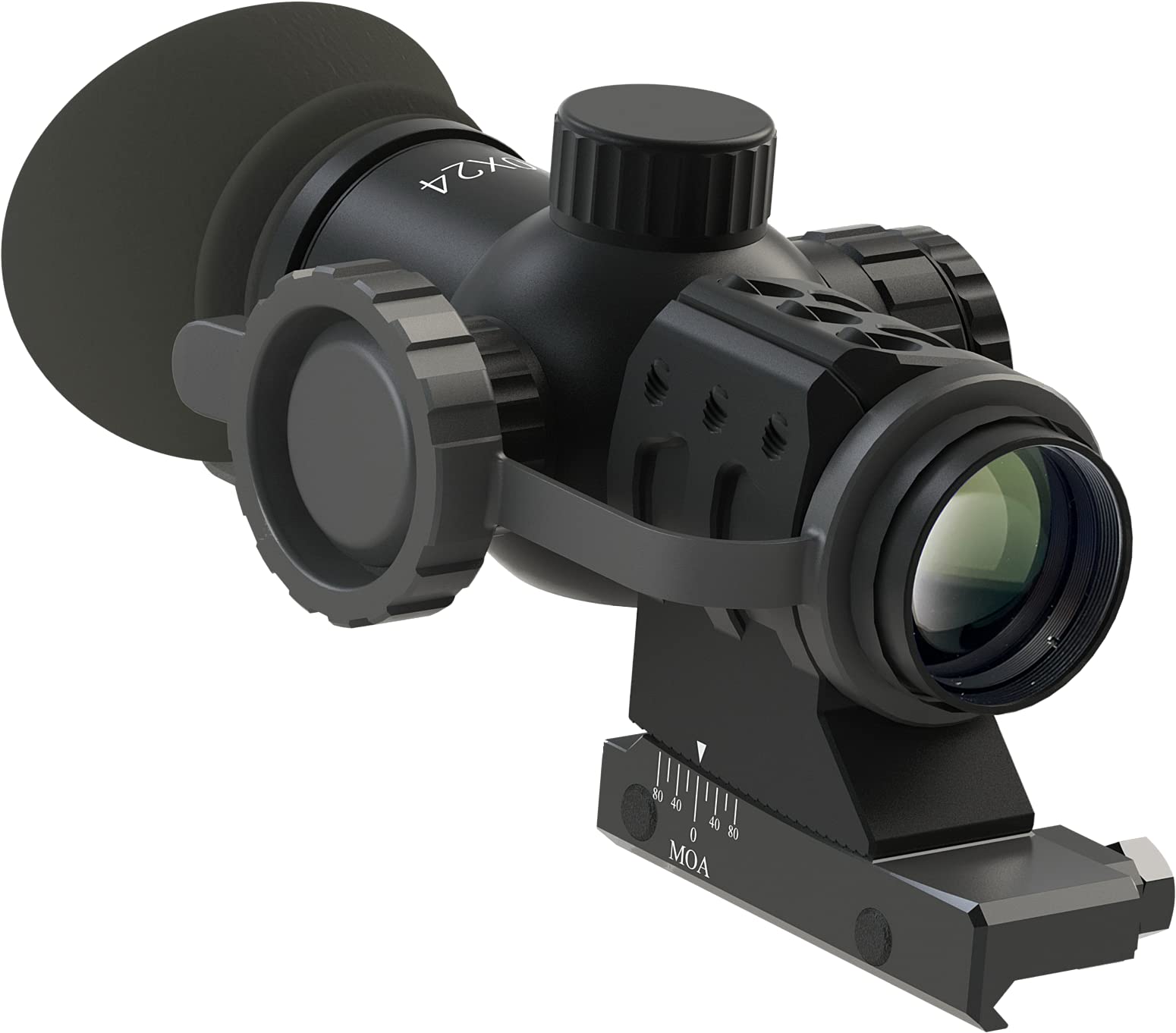 Immersive Optics10x24 Mildot Extended with MOA Adjustable mounts - Rifle Scopes - Telescopic Sights - Waterproof - 135mm Long - 6m Focus