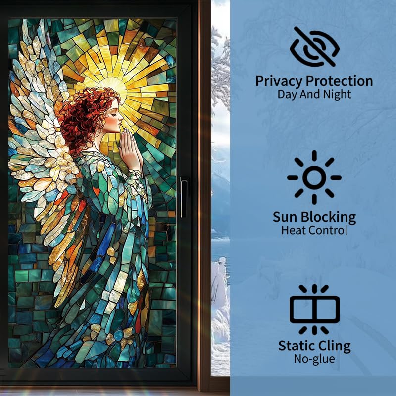 Película decorativa de privacidad para ventana 18x40 pulgadas miniatura 2