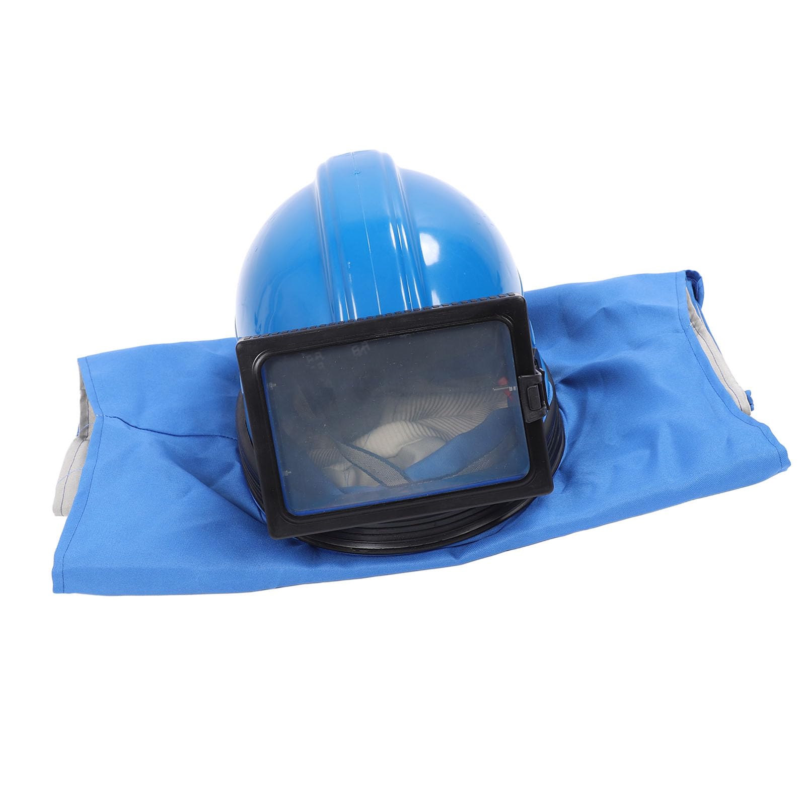 Casco per sabbiatura Mtlavishness con ingresso da 1/4 di pollice, filettatura da 13 mm, cappuccio protettivo per sabbiatura con lenti a doppio strato, tuta leggera senza maniche e