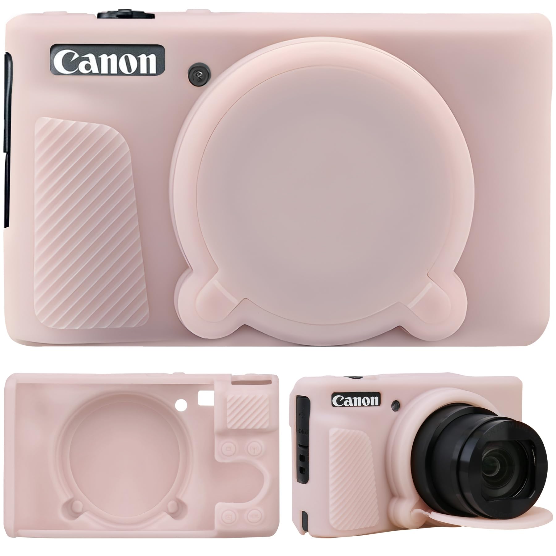 Supmay Camera Case for Canon PowerShot SX740 HS/ SX730 HS Digital Camera, Soft Silicone Protective Bag Removable Lens Cover, Silicone Cover Rubber