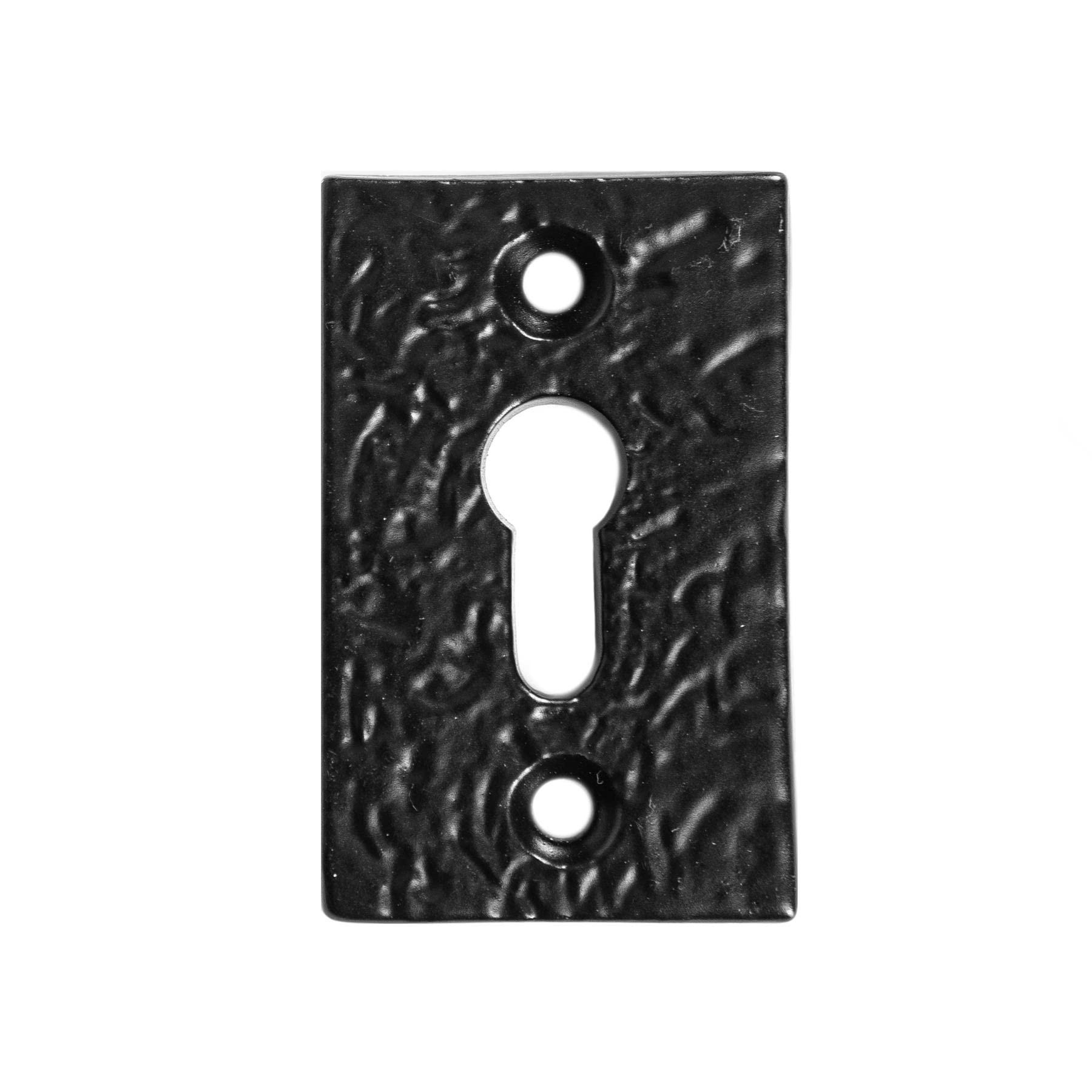 Hammer And Tongs Black - Rectangular Escutcheon Plate - W30mm X H50mm