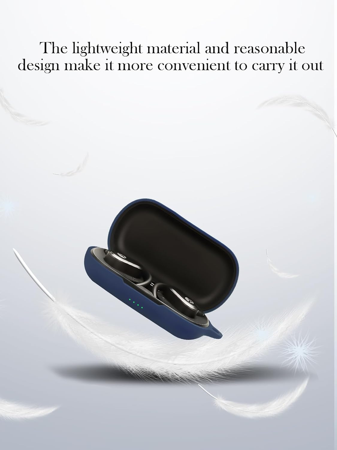 Case for Raycon Open Earbuds True Wireless Bluetooth Headphones,Soft Protective,BOVUGAC Silicone Case Cover with Keychain & Cleaning Kit & Lanyard for Raycon Open Earbuds-Blue - Image 6