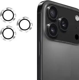 Kit Película Protetora da Lente Câmera Colorida Lisa ou C/Strass Para Iphone 17 17 Pro 17 Air 17 Pro Max (PRATA LISA, IPHONE 17 NORMAL)