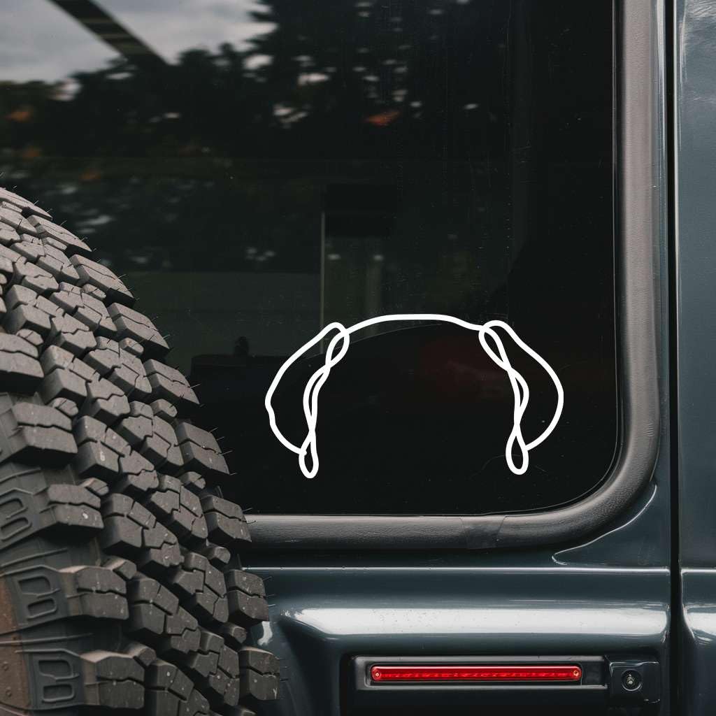 Calcomanía de perro para coche y portátil resistente para amantes de las mascotas