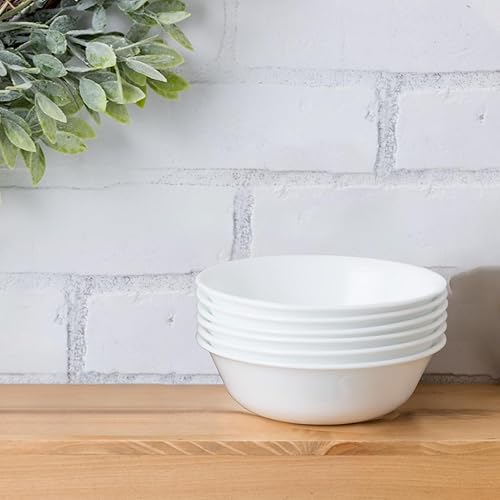 Vista 14 de Corelle Winter Frost White - Tazón de sopa de vidrio con borde de 15 onzas, paquete de 6