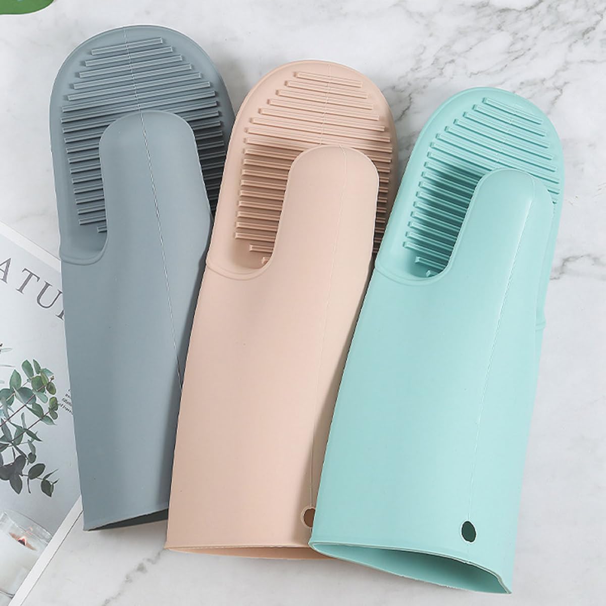 Guanti da Forno in Silicone Antiscivolo per Microonde e Cucina