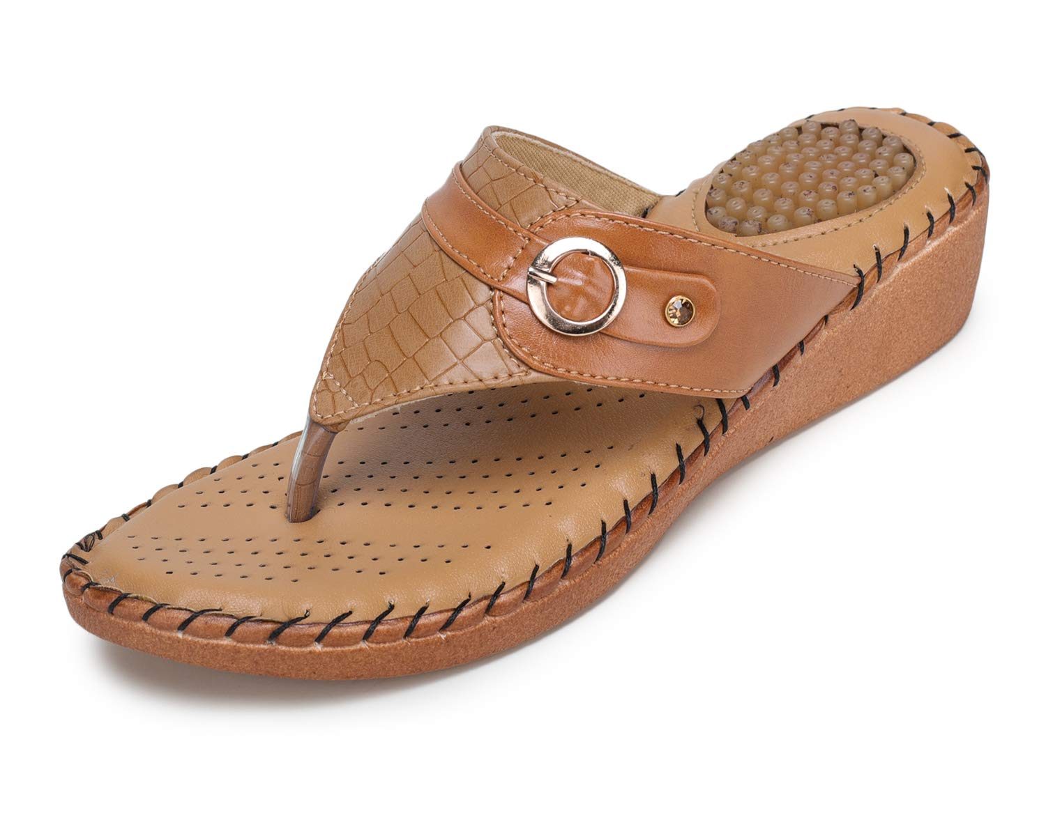 TRASE Womens Flip-Flops & Slippers Doctor Ortho Comfortable Chappal, Soft Footed, Diabetic & Orthopaedic Footwear, Good for Knee & Foot Pain-Beige, 6 UK (B0915ZK5WF) Amazon Price History, Amazon Price Tracker