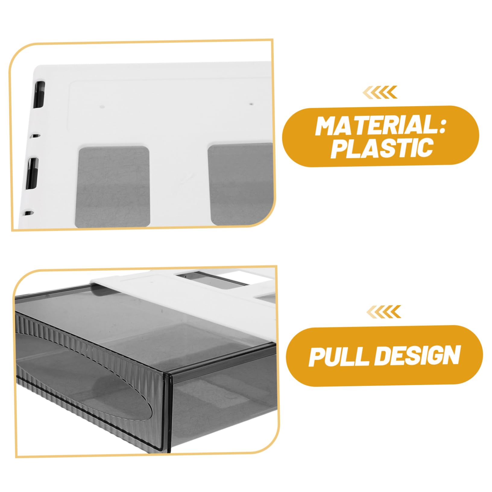 DOITOOL 2pezzi Sotto Scrivania in Plastica Resistente Organizzatore di Stoccaggio per Ufficio e Casa Cassetto Scorrevole per Cancelleria e Oggetti