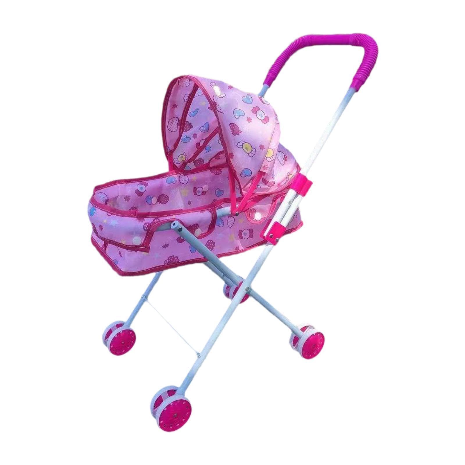 Mini passeggino giocattolo interattivo giocattoli di finzione passeggino di simulazione per giochi di ruolo attività di apprendimento giocattoli di