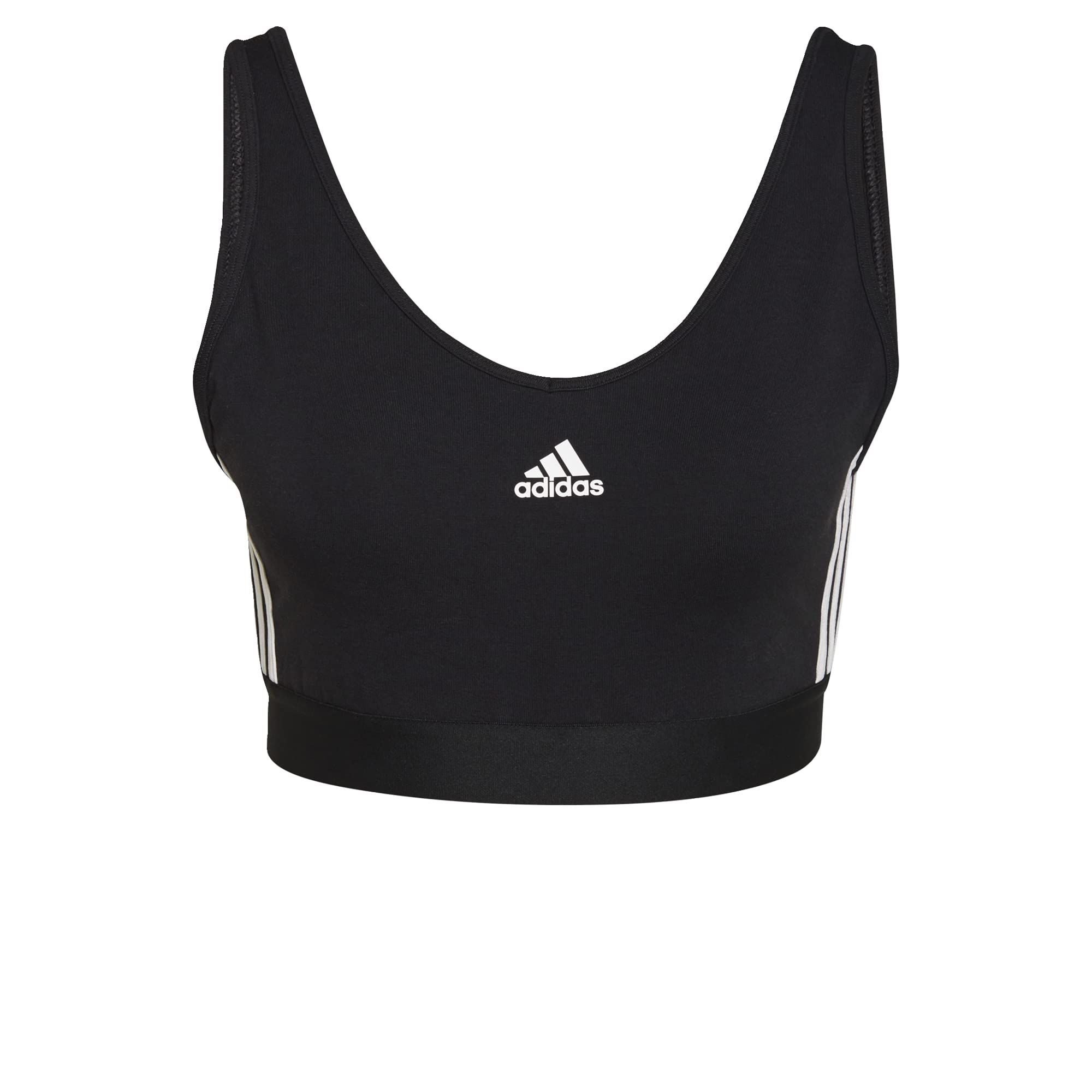 adidas Essentials 3-Stripes Crop Top with Removable Pads Top sin Mangas Mujer (Pack de 1)
