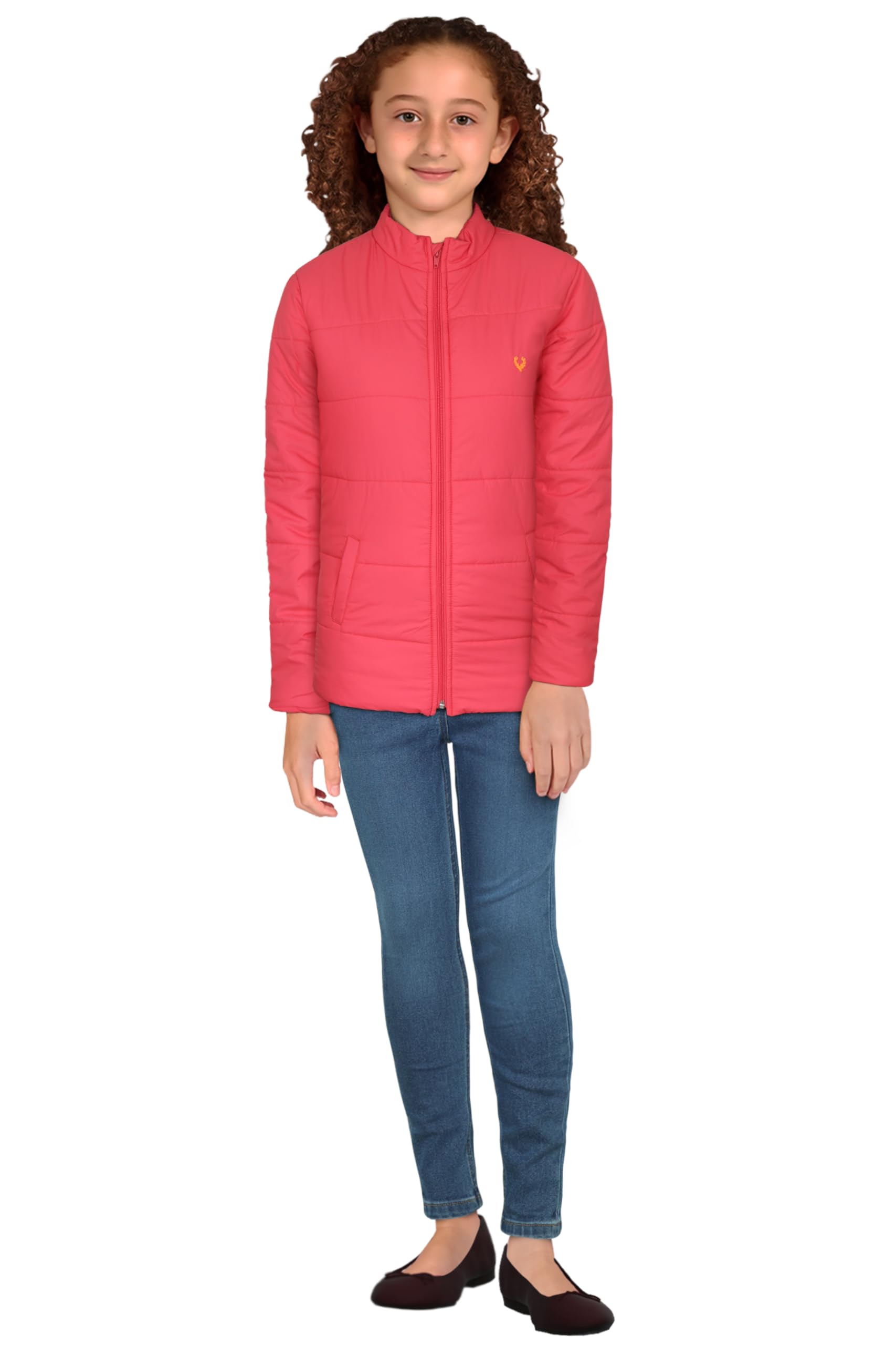 Allen Solly Girls Pink Textured Regular Fit Jacket