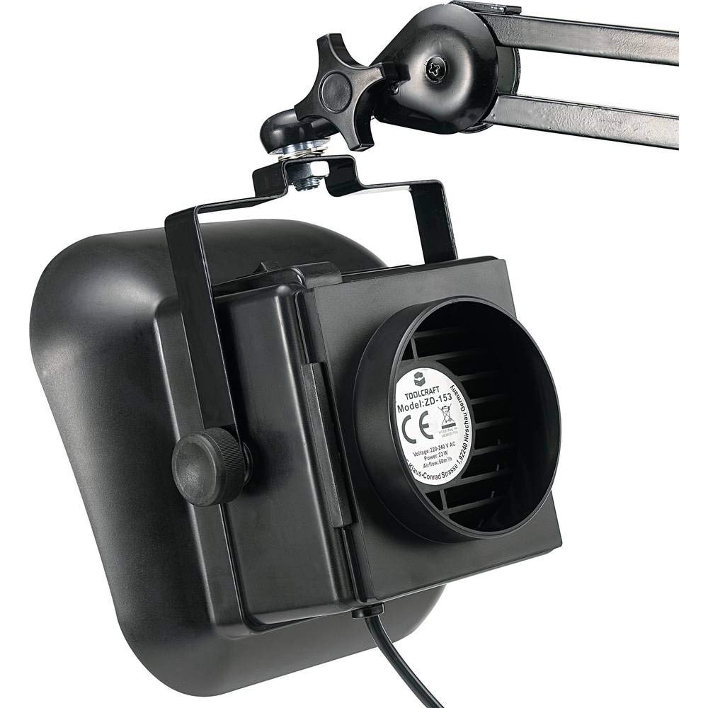 Toolcraft ZD-153A - Extracción de humos de 230 VCA, 23 W, 60 m³/h