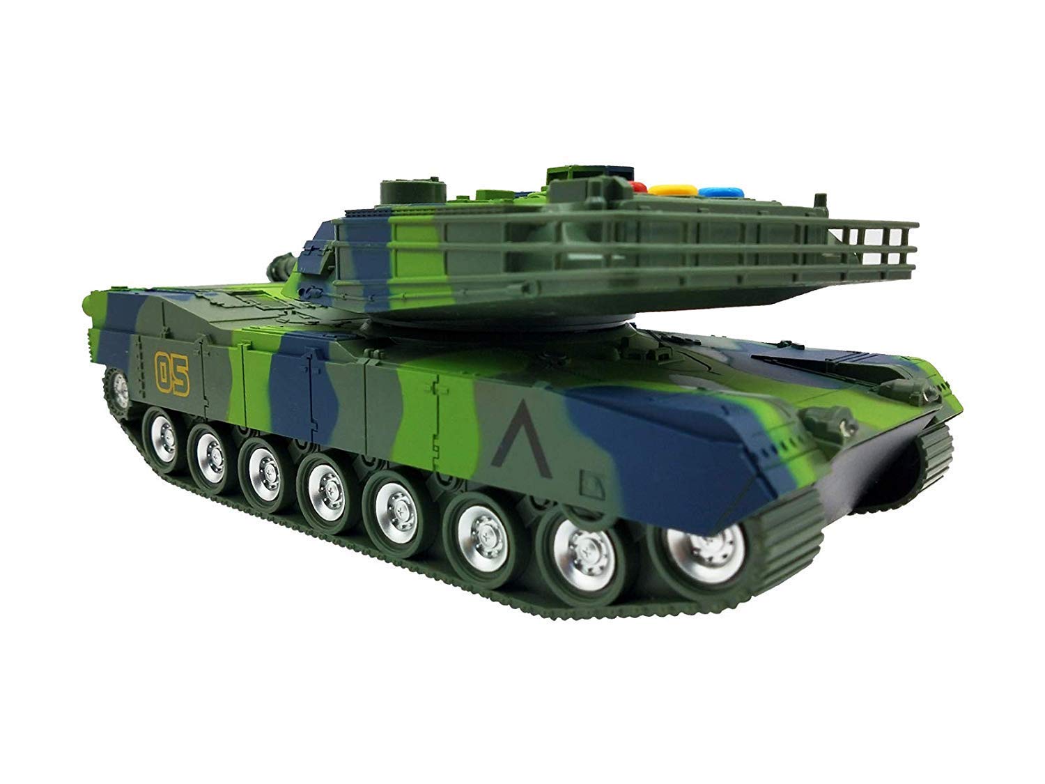 KRIREEN Friction Powered Indian Assault Army Battle Tank Toy with Light, Music and Sound Effects for Kids Above 3+ Years Old Boys and Girls, Best Gift for Kids & Children (Multicolor), (Pack of 1) 3