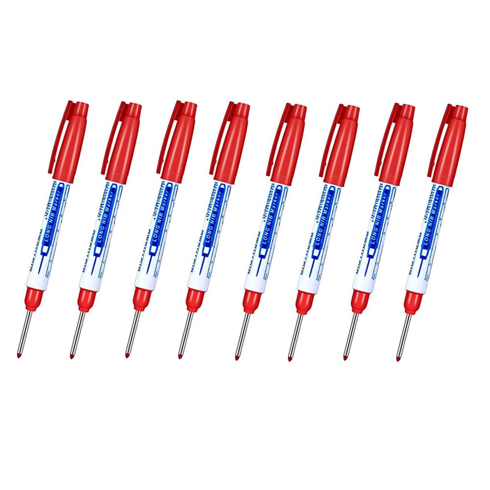 TopHomer 8 PCS Deep Hole Marker Pens, 30mm Fine Tip, Red — image 1