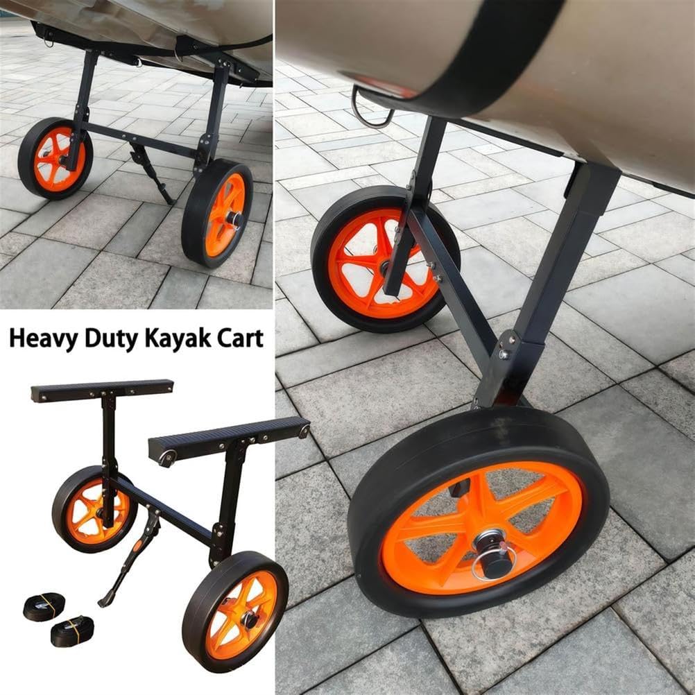 Tragbarer faltbarer Trolley für Kajaks, Kanus, Paddleboards und Schwimmmatten, 50 kg Kapazität, robustes Wassersport-Transportzubehör