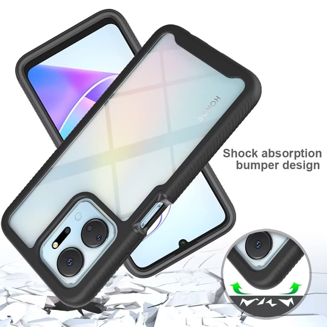 Dedux Cover per Honor X7a, Custodia Trasparente Gradiente Protettivo