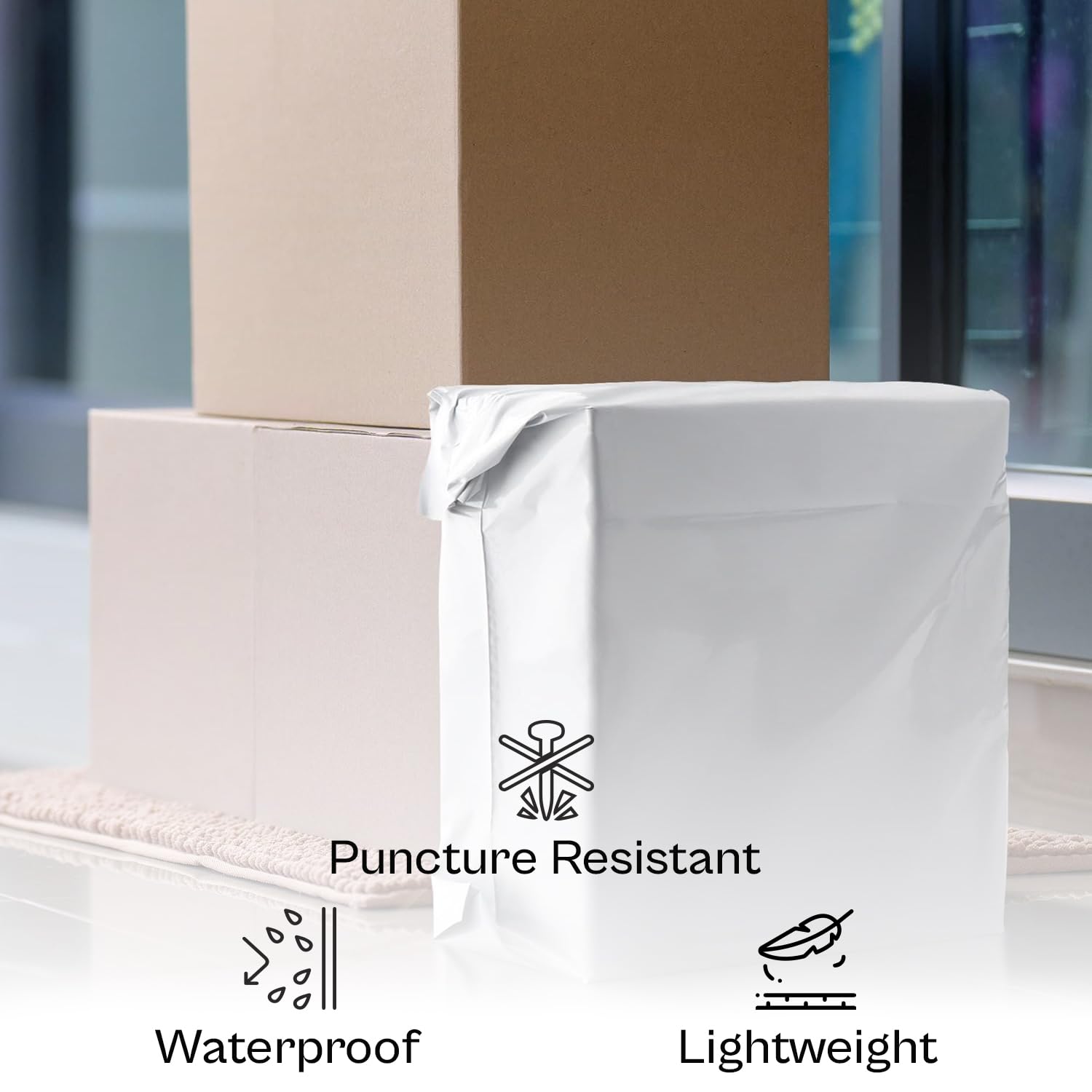 Amazon.co.jp: 3ミル 拡張ポリメーラー 下マチ5インチ & 縁付き封筒