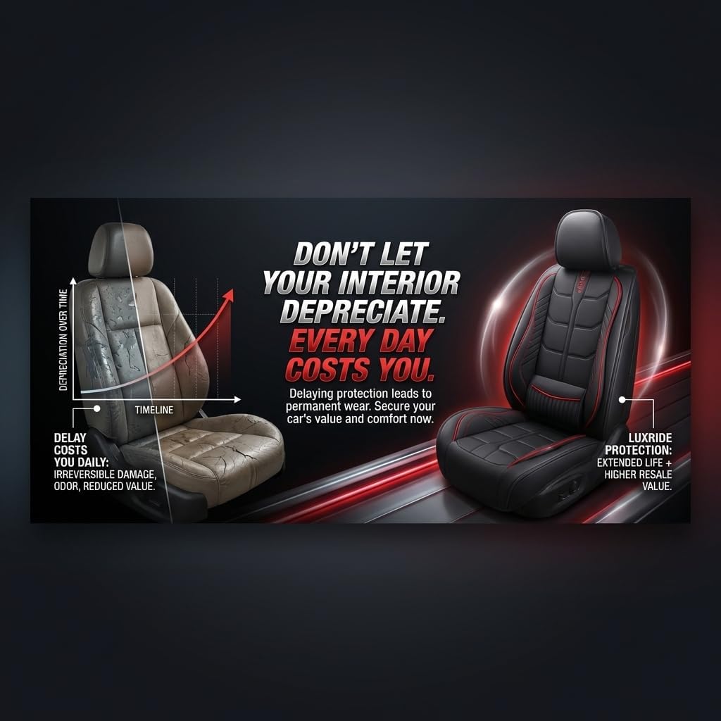 URINOVET for Toyota Mirai 2012-2015 Car Seat Cover, 5-Seater Front Rear Seat Cover, Waterproof and Wear Resistant Leather Seat Covers(Full Set,Coffee)