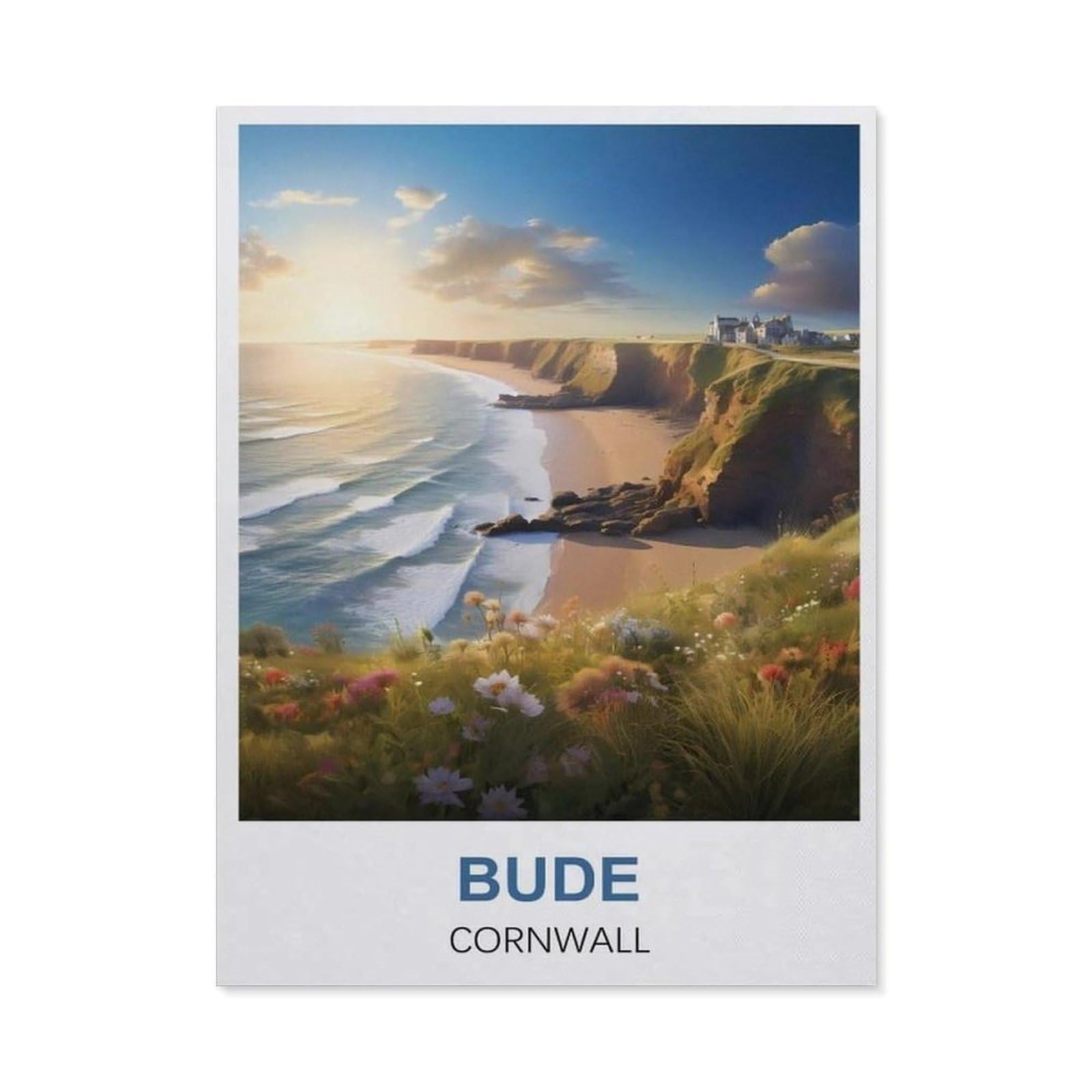 BEAYODKP Full Diamond 5D DIY Diamond Painting，Bude Cornwall（30x40cm）