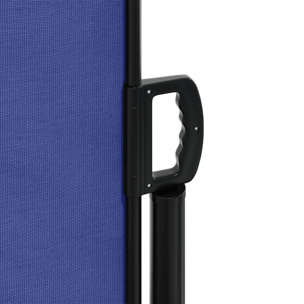 Seitenmarkise Ausziehbar 160x600 cm Blau Sonnensegel für Balkon Terrasse Garten Robustes Polyester mit PU Beschichtung Moderner Outdoor Sichtschutz für Wohnmobil Wohnwagen oder Gartenzaun